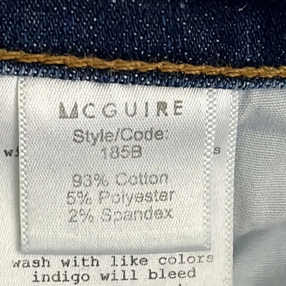 McGuire Ibiza Side Stripe Button Fly Step Hem Cropped Jeans - Size 26 - Picture 7 of 9